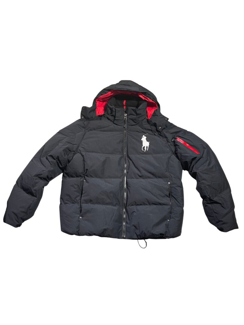 Authentic Polo Ralph Lauren Big Pony Down Puffer Jacket Black Men's XL NWT